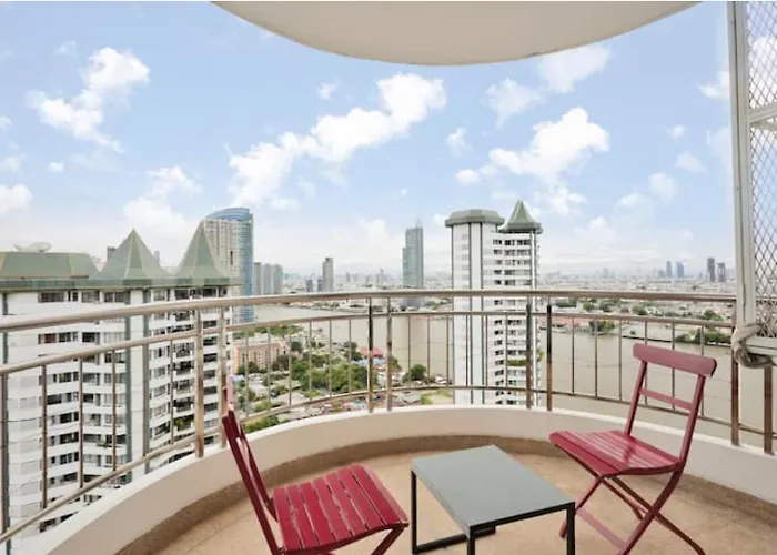 Superbe 2 Chb Avec Vue Sur Rivière, Gym Et Piscine * Bangkok