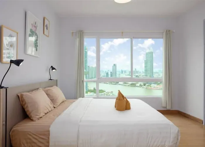Superbe 2 Chb Avec Vue Sur Rivière, Gym Et Piscine Appartement Bangkok